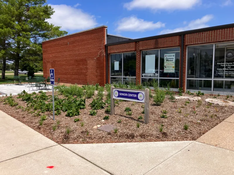 Pittsfield Township Community Center: One Year Report - installation planting