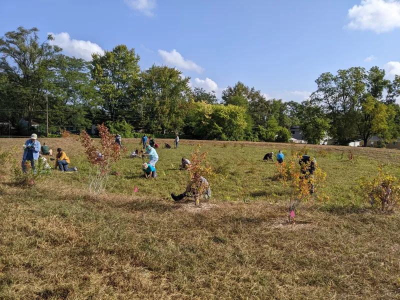 We the People Opportunity Farm - rain garden installation