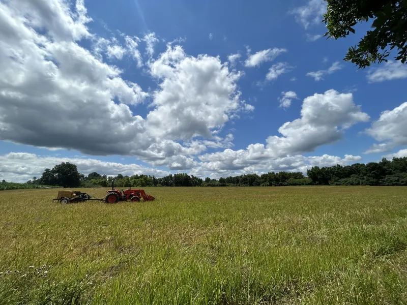 Washtenaw NAPP seeding with No-Till Drill on sunny day