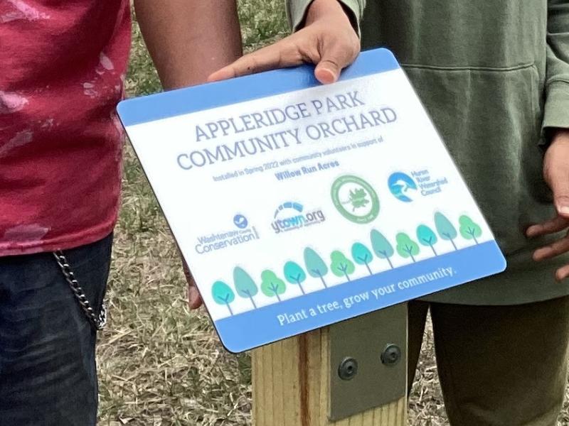 Appleridge Park Community Orchard Sign