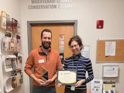 CDEM Region 10 Employee of the Year Doug Reith, with Summer Roberts