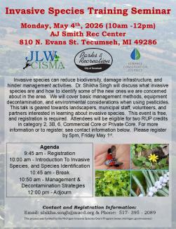 flyer for invasive species training seminar