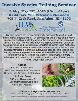 poster for invasives species training seminar