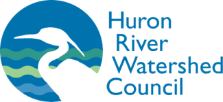 Huron River Watershed Council logo with blue heron