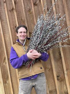 Jill Lada with pussywillow bunches