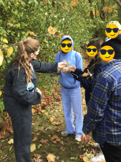 Tree lab with students