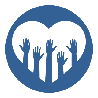 Volunteers icon (hands in a heart)