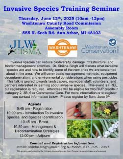 Details for the Invasive Species Training Seminar