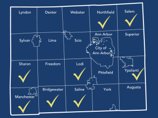 Land Toolkit - map of Washtenaw County townships presentations