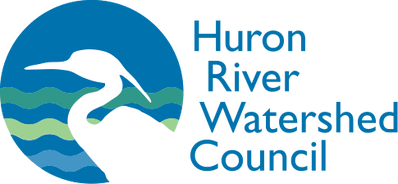 Huron River Watershed Council logo with blue heron