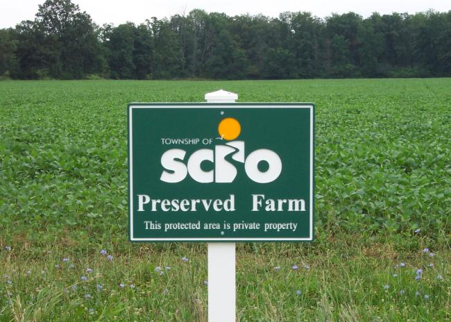 Scio Township - Preserved Farm sign