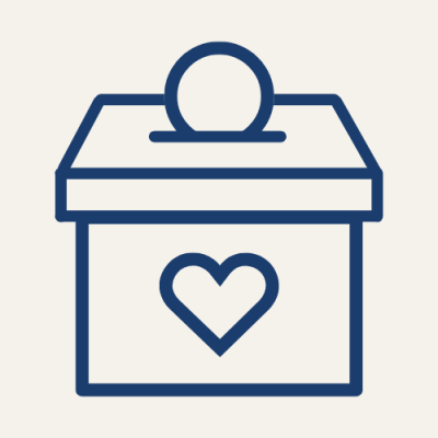 Simple donation box icon