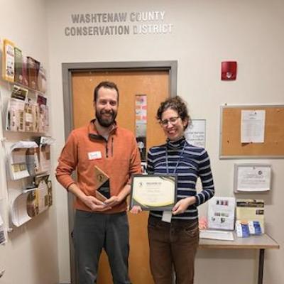 CDEM Region 10 Employee of the Year Doug Reith, with Summer Roberts