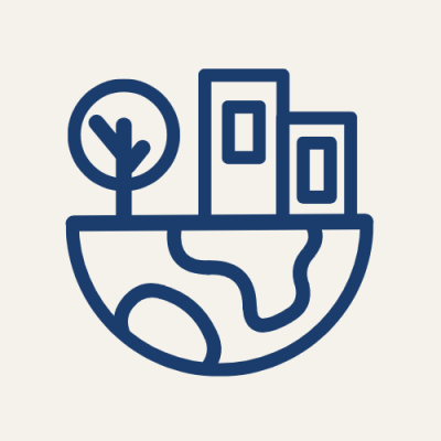 Simple green earth icon