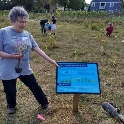 We the People Opportunity Farm - rain garden design sign